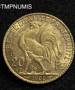 ,MONNAIE,20,FRANCS,OR,COQ,1902,