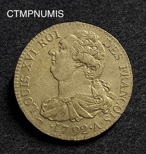 ,MONNAIE,2,SOLS,LOUIS,XVI,REVOLUTION,1792,