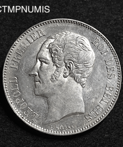 ,MONNAIE,BELGIQUE,5,FRANCS,ARGENT,LEOPOLD,1851,SPL,