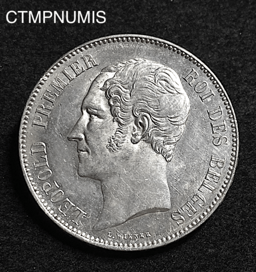 ,MONNAIE,BELGIQUE,5,FRANCS,ARGENT,LEOPOLD,1851,SPL,