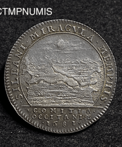 ,CANAL,MIDI,JETON,ARGENT,LOUIS,XIV,1681,LANGUEDOC,