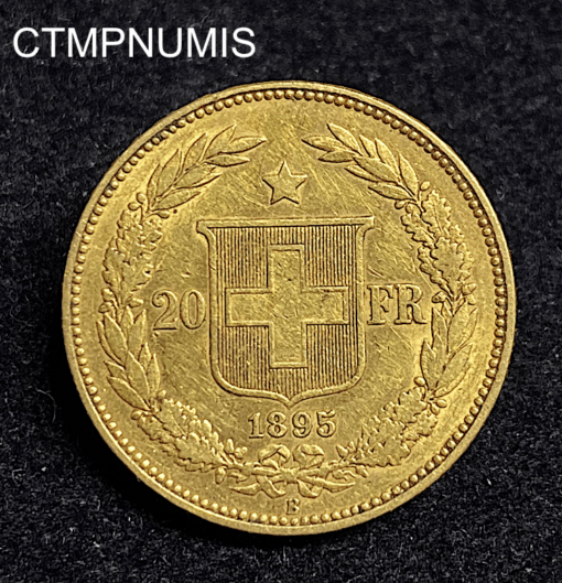 ,MONNAIE,SUISSE,20,FRANCS,OR,1895,BERNE,