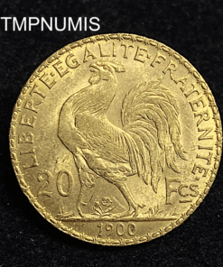 ,MONNAIE,20,FRANCS,OR,COQ,1900,