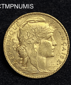 ,MONNAIE,20,FRANCS,OR,COQ,1900,