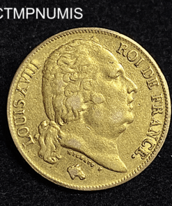 ,MONNAIE,20,FRANCS,OR,LOUIS,XVIII,1824,