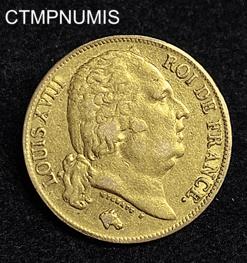,MONNAIE,20,FRANCS,OR,LOUIS,XVIII,1824,