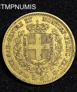 ,MONNAIE,ITALIE,20,LIRE,OR,1854,GENES,