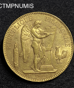,MONNAIE,100,FRANCS,OR,GENIE,1909,