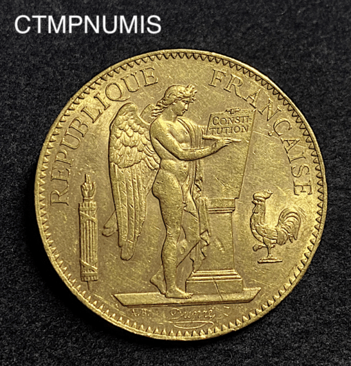 ,MONNAIE,100,FRANCS,OR,GENIE,1909,