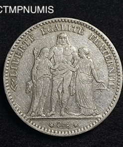 ,MONNAIE,5,FRANCS,ARGENT,HERCULE,1875,PETIT,A,