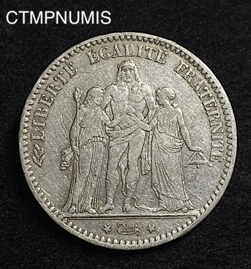 ,MONNAIE,5,FRANCS,ARGENT,HERCULE,1875,PETIT,A,