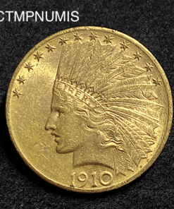 ,MONNAIE,ETATS,UNIS,10,DOLLAR,OR,INDIEN,1910,DENVER,