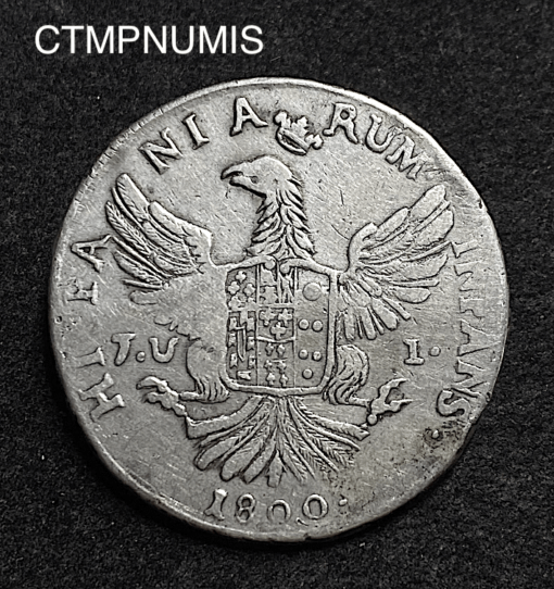 ,MONNAIE,ITALIE,SICILE,12,TARI,ARGENT,1800,
