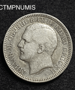 ,MONNAIE,SERBIE,2,DINARA,1879,ARGENT,