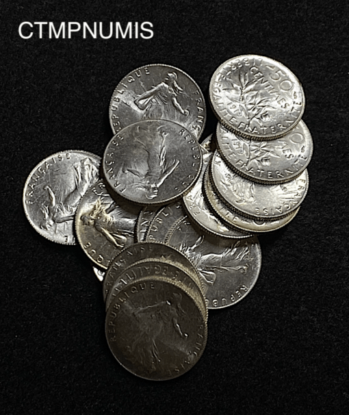 ,MONNAIE,50,CENTIMES,ARGENT,SEMEUSE,1919,
