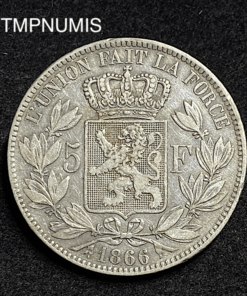 ,MONNAIE,BELGIQUE,5,FRANCS,ARGENT,1866,