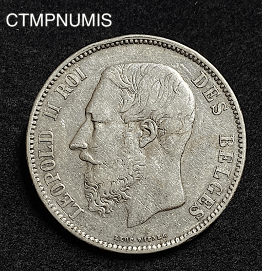 ,MONNAIE,BELGIQUE,5,FRANCS,ARGENT,1866,
