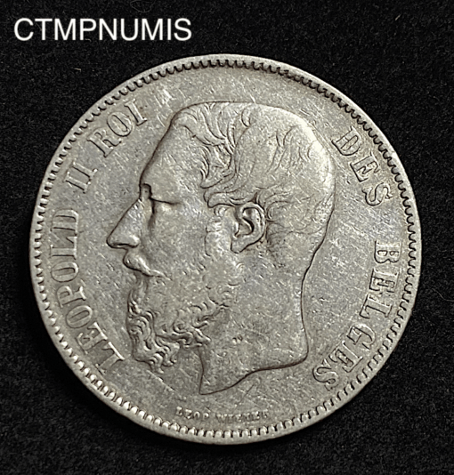 ,MONNAIE,BELGIQUE,5,FRANCS,ARGENT,1865,