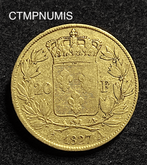 ,MONNAIE,20,FRANCS,OR,CHARLES,X,1827,