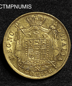 ,MONNAIE,ITALIE,40,LIRE OR,NAPOLEON,1814,MILAN,