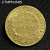 ,MONNAIE,40,FRANCS,OR,NAPOLEON,I°,AN,14,