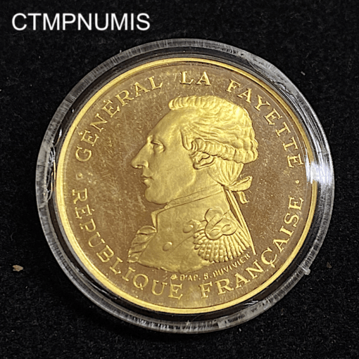 ,MONNAIE,100,FRANCS,OR,LAFAYETTE,1987,