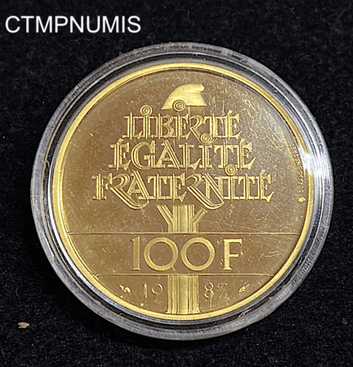 ,MONNAIE,100,FRANCS,OR,LAFAYETTE,1987,