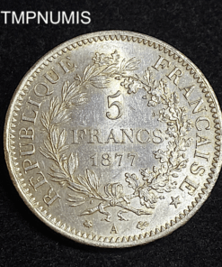 ,MONNAIE,5,FRANCS,ARGENT,HERCULE,1877,