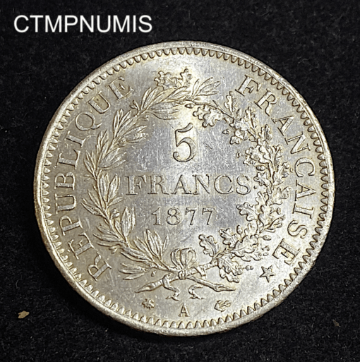 ,MONNAIE,5,FRANCS,ARGENT,HERCULE,1877,