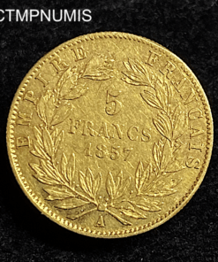 ,MONNAIE,5,FRANCS,OR,NAPOLEON,1857,