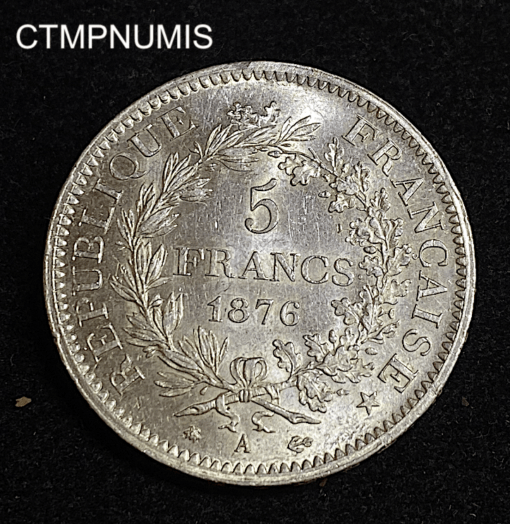 ,MONNAIE,5,FRANCS,ARGENT,HERCULE,1876,