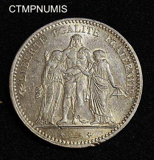 ,MONNAIE,5,FRANCS,ARGENT,HERCULE,1874,