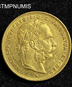 ,MONNAIE,AUTRICHE,20,FRANCS,8,FLORIN,1889,