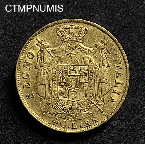 ,MONNAIE,ITALIE,40,LIRE,OR,NAPOLEON,1812,M,MILAN,