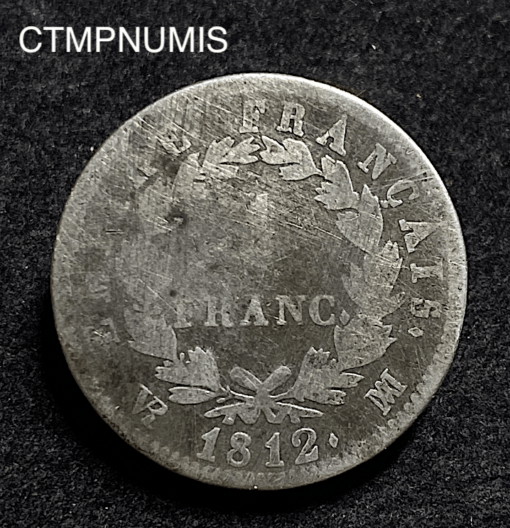 ,MONNAIE,1,FRANC,NAPOLEON,1812,MA,MARSEILLE,