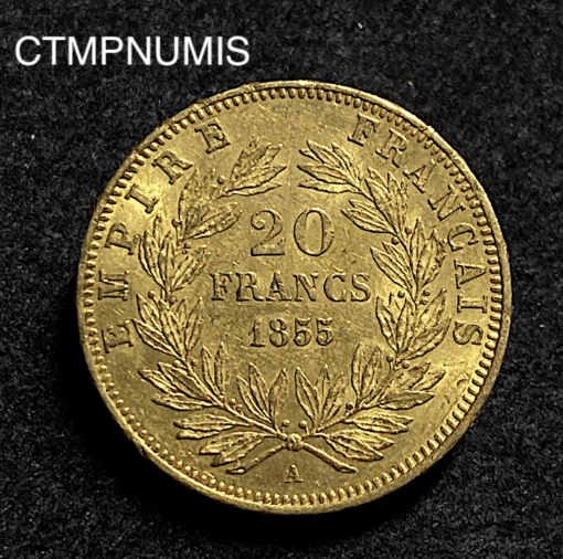 ,MONNAIE,20,FRANCS,OR,NAPOLEON ,1855,