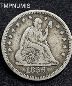 ,MONNAIE,ETATS,UNIS,QUARTER,1/4,DOLLAR ,ARGENT,1856,