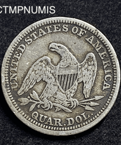 ,MONNAIE,ETATS,UNIS,QUARTER,1/4,DOLLAR ,ARGENT,1856,
