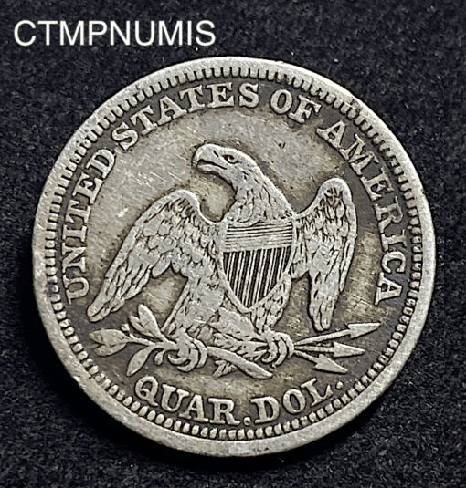 ,MONNAIE,ETATS,UNIS,QUARTER,1/4,DOLLAR ,ARGENT,1856,