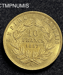 ,MONNAIE,EMPIRE,10,FRANCS,OR,NAPOLEON,1857,