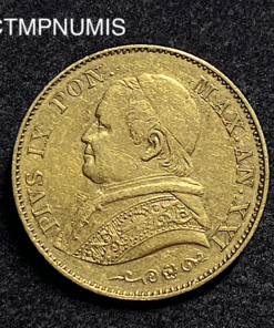 ,MONNAIE,VATICAN,20,LIRE,OR,1866,ROME,
