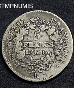 ,MONNAIE,REVOLUTION,5,FRANCS,AN,10,BORDEAUX,