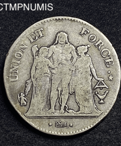 ,MONNAIE,REVOLUTION,5,FRANCS,AN,10,BORDEAUX,