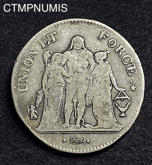 ,MONNAIE,REVOLUTION,5,FRANCS,AN,10,BORDEAUX,