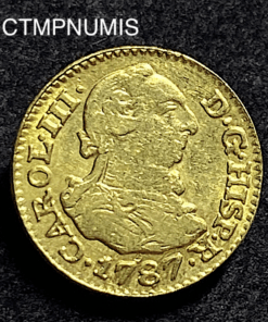 ,MONNAIE,ESPAGNE,1/2,ESCUDO,OR,1787,MADRID,