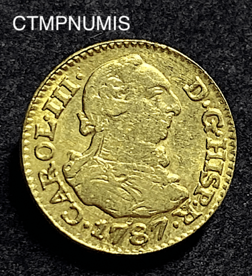 ,MONNAIE,ESPAGNE,1/2,ESCUDO,OR,1787,MADRID,