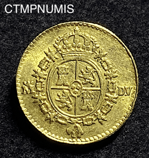 ,MONNAIE,ESPAGNE,1/2,ESCUDO,OR,1787,MADRID,