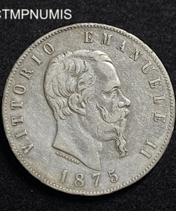 ,MONNAIE,ITALIE,5,LIRE,ARGENT,1875,ROME,