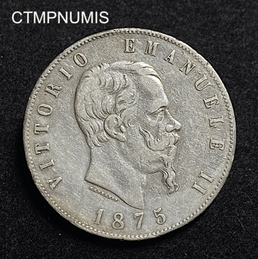 ,MONNAIE,ITALIE,5,LIRE,ARGENT,1875,ROME,