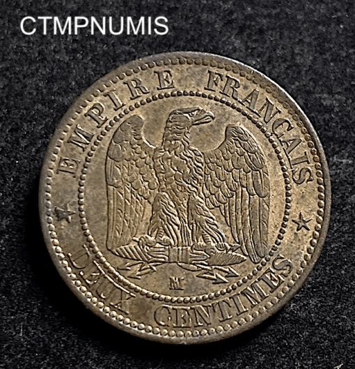 ,MONNAIE,2,CENTMES,NAPOLEON,III,1853,MA,MARSEILLE,
